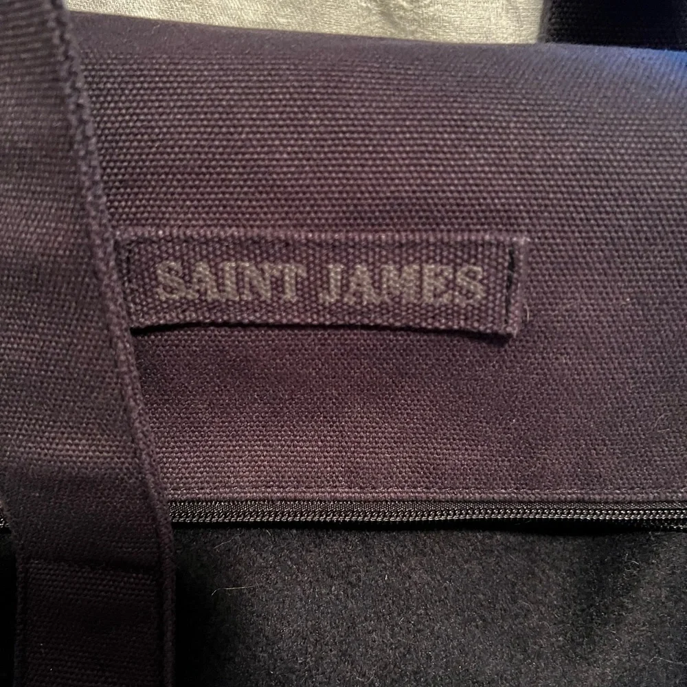 Saint James weekend tote bag. Cotton. Black. Zipper all around. Well made. - Picture 4 of 12